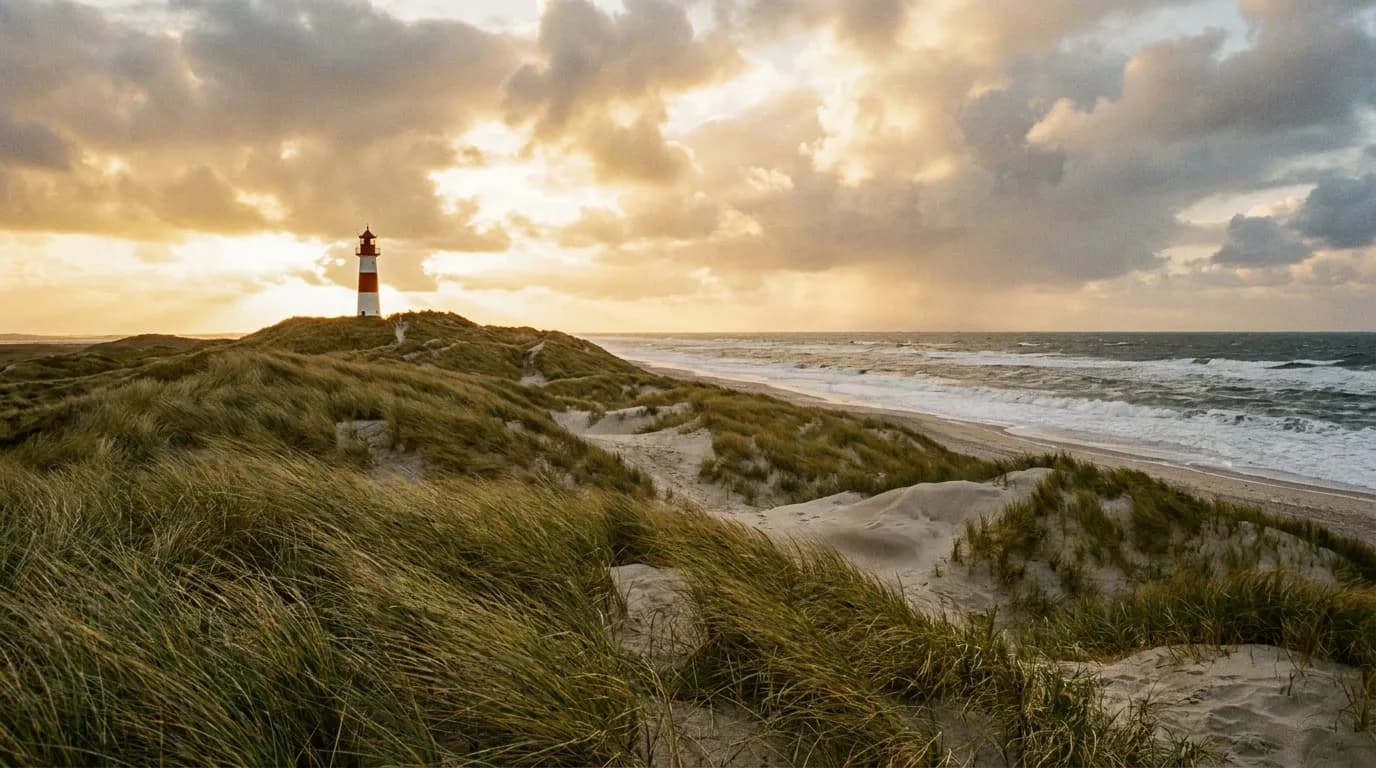 Sylt Küstenlandschaft mit Leuchtturm — Zinsbindungsvergleich
